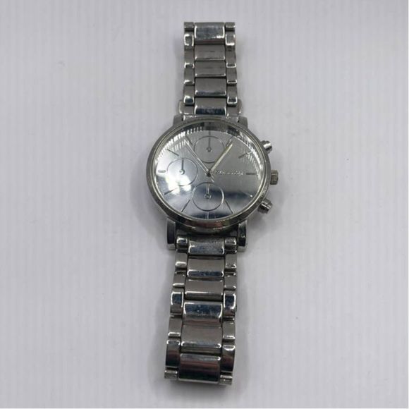 Platinum Edge Silver Toned Watch - Picture 1 of 5
